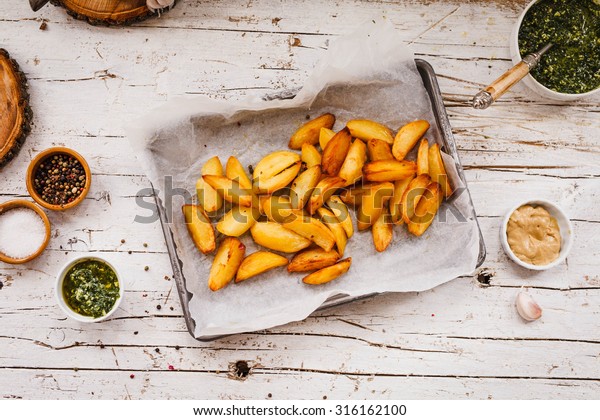 Perfect Finger Food Cottage Fries Potatoes Stock Photo Edit Now