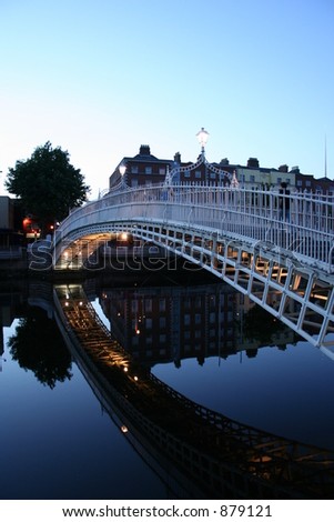 Perfect Ha'penny Bridge Reflection
