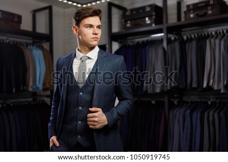 Similar – Image, Stock Photo Jacket and tie detail