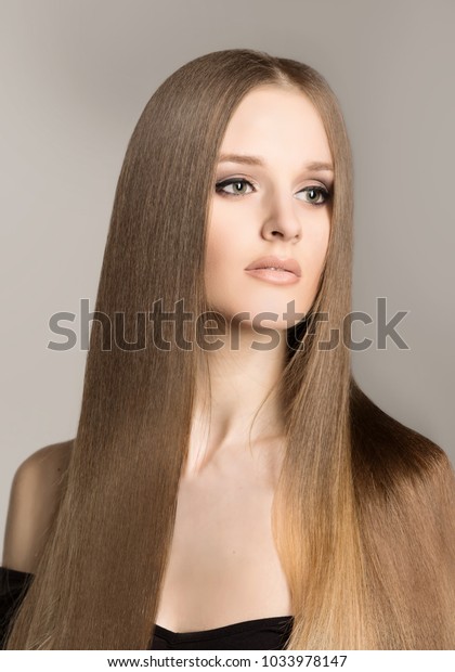Perfect Long Hair Beautiful Woman Model Stock Photo Edit Now