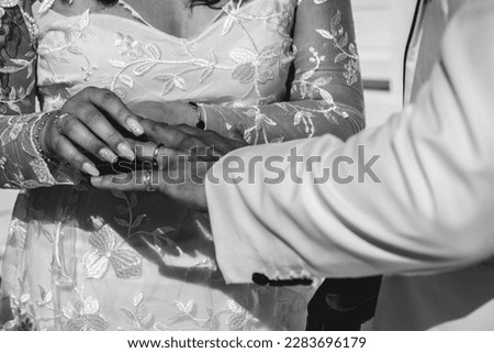 Similar – Image, Stock Photo Female doctor holding hands of patient