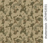 Perfect for military enthusiasts and designers, this stock image features a seamless desert warfare camouflage pattern inspired by the U.S. Army