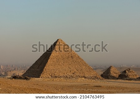 A perfect pyramid in Giza Pyramid Complex, Egypt