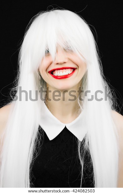 crazy white wig