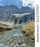Perfect view of the water of Glacier National Park at Grinnell Glacier