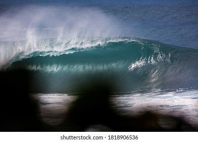 Perfect Wave Breaking At Banzai Pipeline