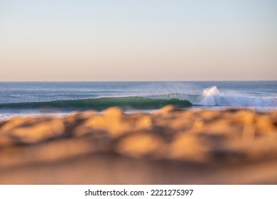 Perfect Wave Breaking On A Beach With No People