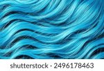 Perfect wavy hair blue color