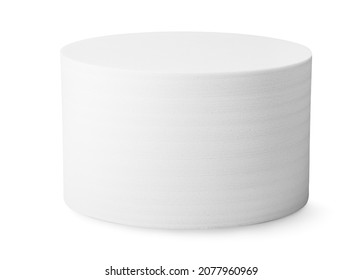 Perfect White Cylinder Isolated On White Background