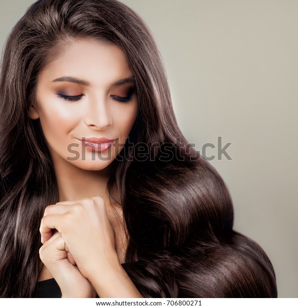 Perfect Woman Healthy Permed Hair Beautiful Stock Photo Edit Now