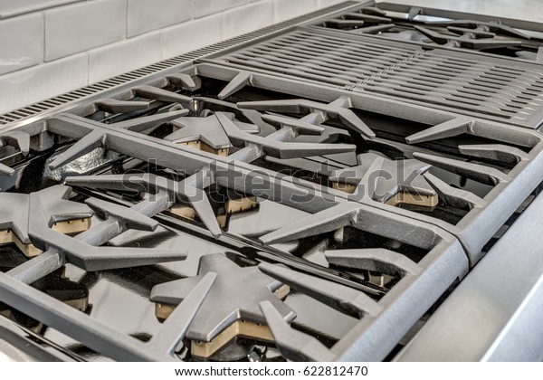 Perfectly Clean New Burners Grill On Stock Photo Edit Now 622812470