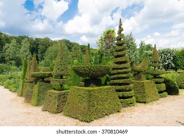 Perfectly Manicured Hedges In A Dutch Park