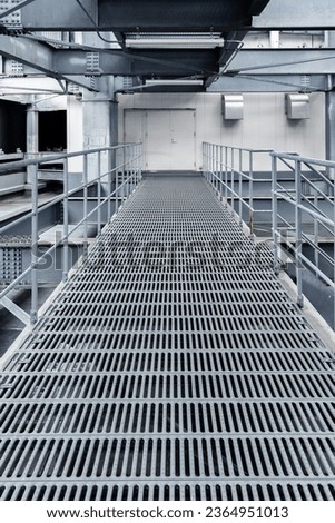 Perforated folding board floor panels steel plates on building
