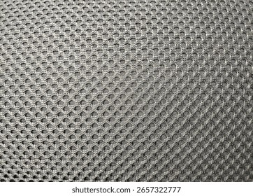Perforated Gray Net Pattern, Gray Netting Surface with Hole Texture, Minimal Abstract Backdrop
