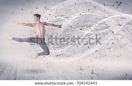 Similar – Image, Stock Photo Mexican yoga teacher practice yoga in front of a colorful wall