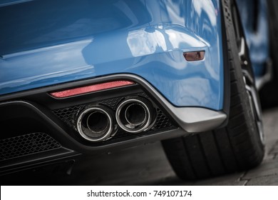 Performance Car Exhaust System. Racing Grade Mufflers In The Modern Vehicle.