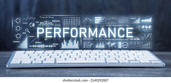 Performance concept. Growth graphs. Data analytics report. Business strategy