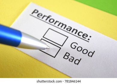 Performance: Good or bad?