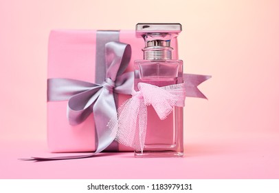 Perfume Bottle With Pink Gift Box