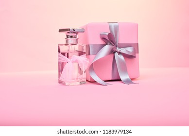 Perfume Bottle With Pink Gift Box