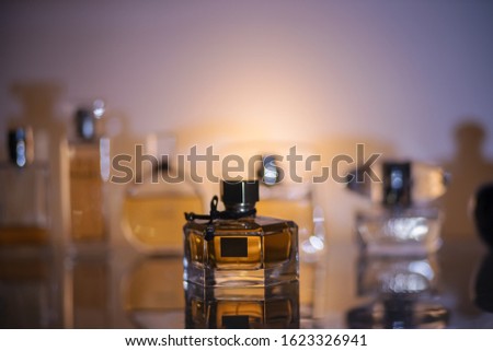 Perfume bottle in a perfume store