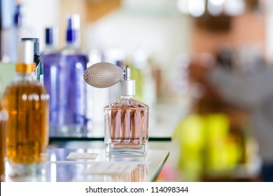 Perfume In Drugstore Or Shop For Testing