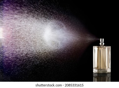 Perfume Fragrance Spraying From Bottle