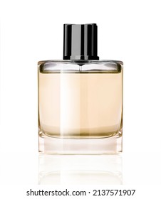 Perfume Orange Glass Bottle Isolated On Stock Photo 2137571907 ...