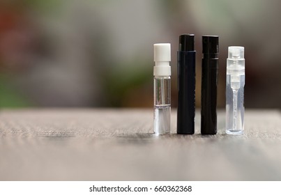 Perfume Sample On Blurred Background