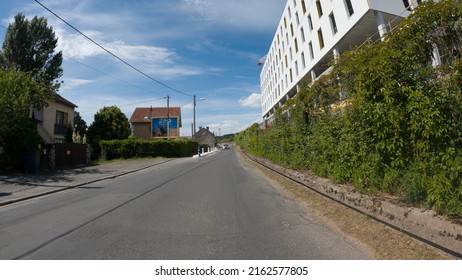 Perigueux, Dordogne France - 05 30 2022: City Street In The Daytime From The Road.