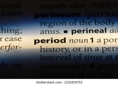 period word in a dictionary. period concept. - Shutterstock ID 1155433753