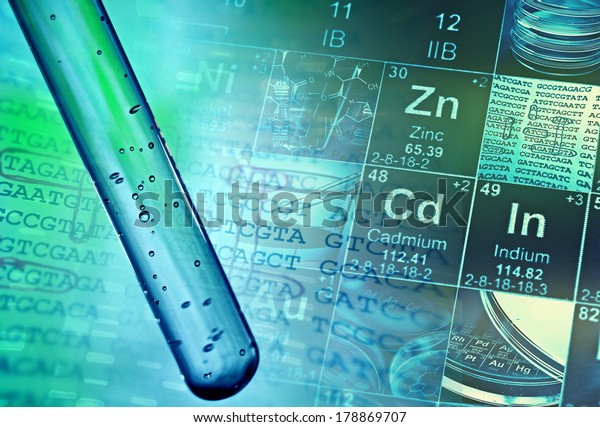 Periodic Table Elements Laboratory Tools Science Stock Photo 178869707 ...