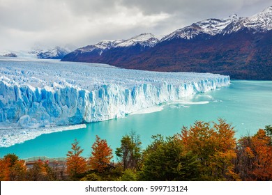 The Perito Moreno Glacier is a glacier located in the Los Glaciares National Park in Santa Cruz Province, Argentina. Its one of the most important tourist attractions in the Argentinian Patagonia. - Shutterstock ID 599713124