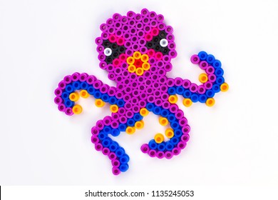 Perler Bead Octopus White Isolated Background Stock Photo 1135245053 ...