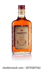 Perm, Russia - November 21, 2021: A Bottle Of Amaretto Liqueur.