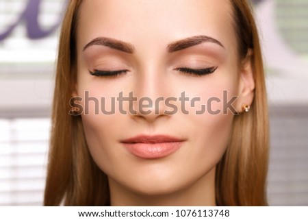 Permanent make up on eyebrows.
