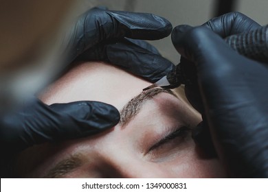 permanent makeup process: master