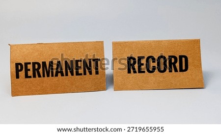 Permanent record concept representing lasting documentation, official history, accountability, and long term information storage. 