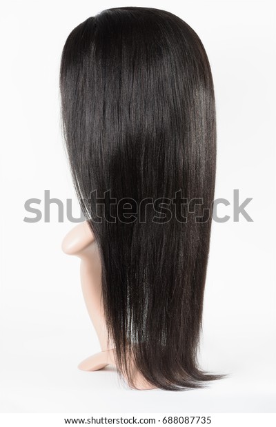 Permed Straight Coarse Black Human Hair Stock Photo Edit Now