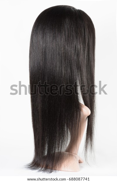 Permed Straight Coarse Black Human Hair Stock Photo Edit Now