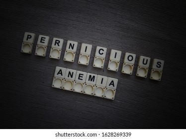 Pernicious Anemia, Word Cube With Background.