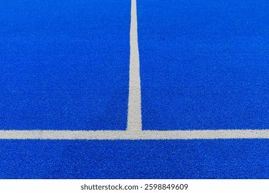 perpendicular lines close up of intersection lines on padel court