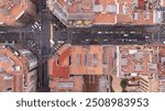 perpendicular view of the streets of barcelona