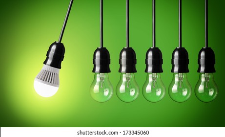 Perpetual Motion With LED Bulb And Simple Light Bulbs