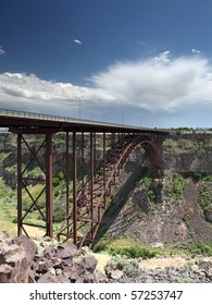 Perrine Bridge Over Snake River In Twin Falls, Idaho The Only Legal Base Jumping Structure In The U.S.A.