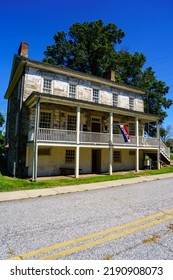 Perryville, MD, USA – August 13, 2022: The Rodgers’ Tavern, Where George Washington Often Stopped, Still Stands On The Old Post Road.