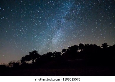 Perseid Meteor Shower And Stars