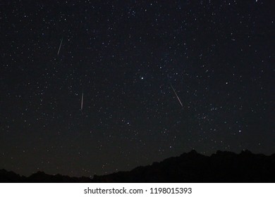 Perseid Meteor Shower And Stars