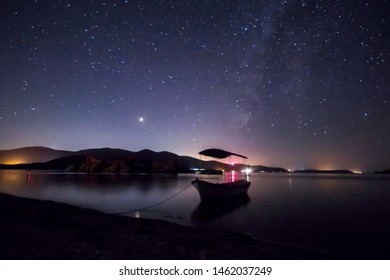 Perseid Meteor Shower And Stars