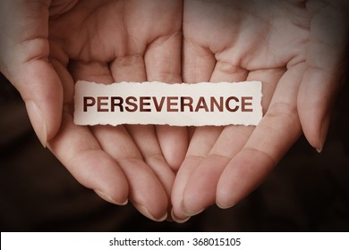 Perseverance Text On Hand Design Concept